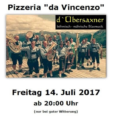 "d'Übersaxner" Dämmerschoppen bei der Pizzeria "da Vincenzo"
